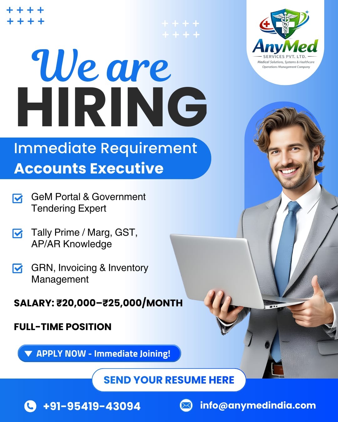 AnyMed hiring healthcare professionals poster
